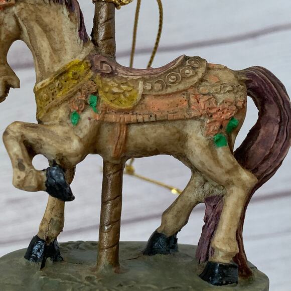 Carousel Horse Figurine Christmas Tree Ornament or Tabletop Decor 2 3/4" Tall - Picture 8 of 14